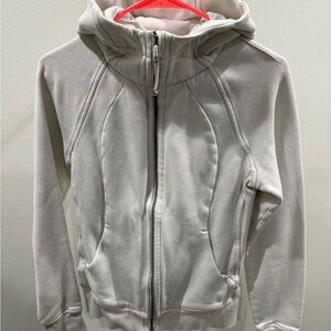 White Zip-Up Hoodie